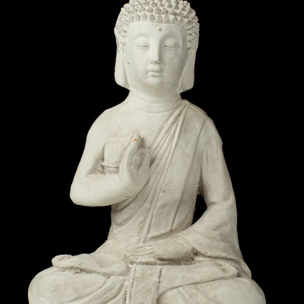 Budas meditando con una mano abajo y arriba
