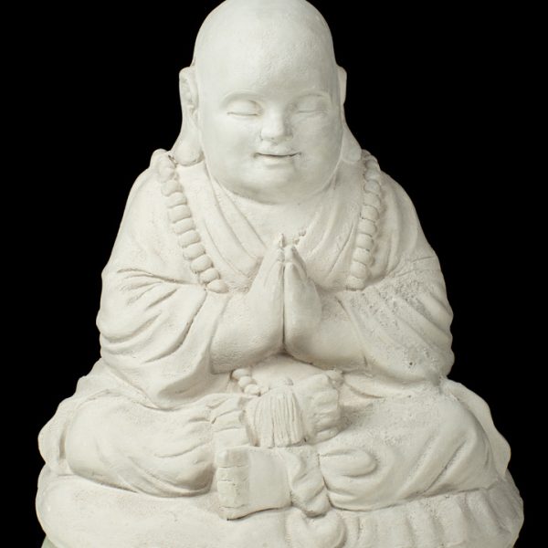 Budas meditando con manos juntas