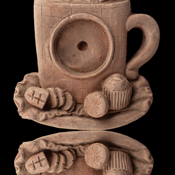 Taza con frutas y verduras